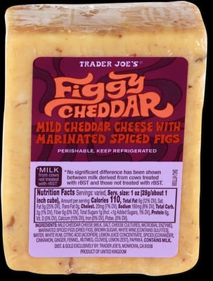 Trader Joe's Figgy Cheddar packaging