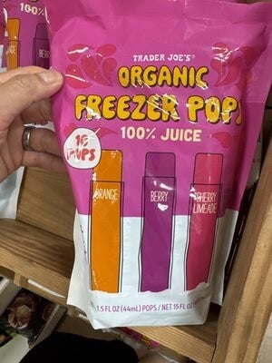 Trader Joe's Organic Freezer Pops package