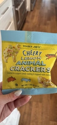 Trader Joe's Cheery Lemon Animal Crackers package