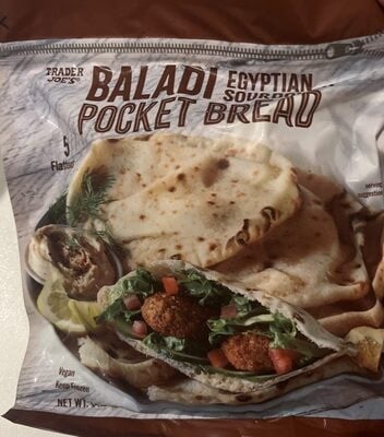 Trader Joe's Baladi Egyptian Sourdough Pocket Bread package