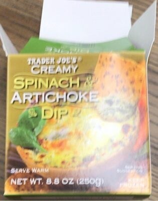 Trader Joe's Creamy Spinach & Artichoke Dip packaging