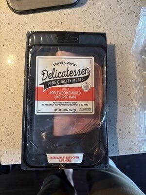Trader Joe's Applewood Smoked Uncured Ham packaging