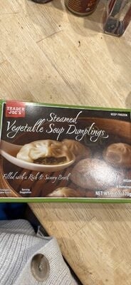 Trader Joe's Steamed Vegetable Soup Dumplings packaging