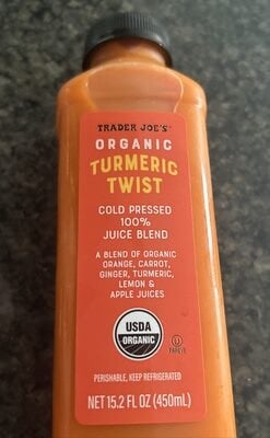 Trader Joe's Turmeric Twist Cold Pressed Juice package