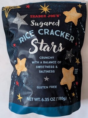Trader Joe's Sugared Rice Cracker Stars packaging