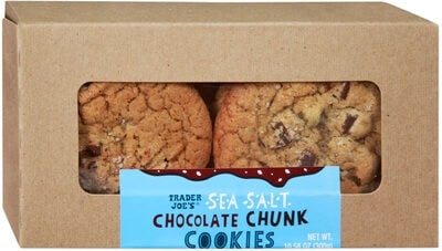Trader Joe's Sea Salt Chocolate Chunk Cookies packaging