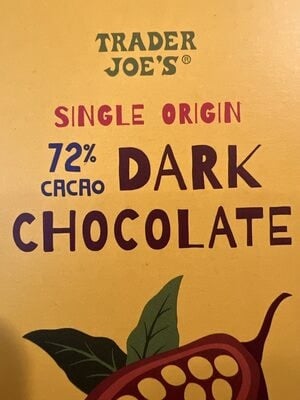 Trader Joe's Dark Chocolate packaging