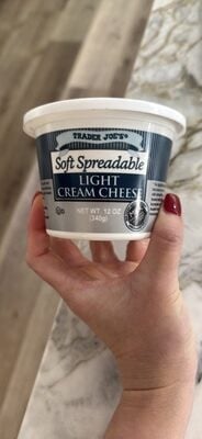 Trader Joe's Soft Spreadable Light Cream Cheese packaging
