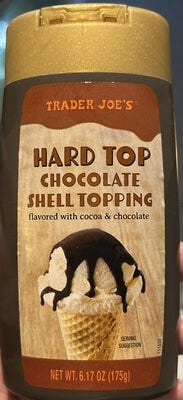 Trader Joe's Hard Top Chocolate Shell Topping package