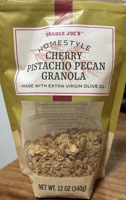 Trader Joe's Homestyle Cherry Pistachio Pecan Granola packaging