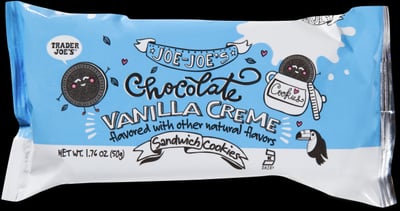 Trader Joe's Chocolate Vanilla Creme Joe-Joe's packaging