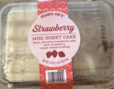 Trader Joe's Strawberry Mini Sheet Cake packaging