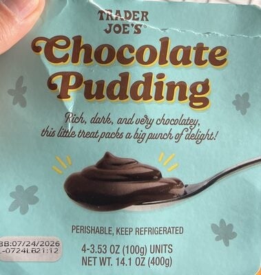 Trader Joe's Chocolate Pudding packaging