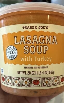 Trader Joe's Lasagna Soup With Turkey packaging