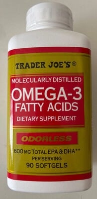 Trader Joe's Omega 3 Fatty Acids packaging