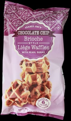 Trader Joe's Chocolate Chip Brioche Style Liège Waffles package