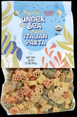 Trader Joe's Organic Under The Sea Shaped Italian Pasta package