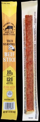 Trader Joe's Taco Seasoned Beef Stick package