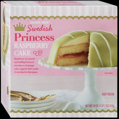 Trader Joe's Swedish Princess Raspberry Cake packaging