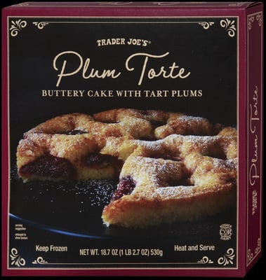 Trader Joe's Plum Torte packaging