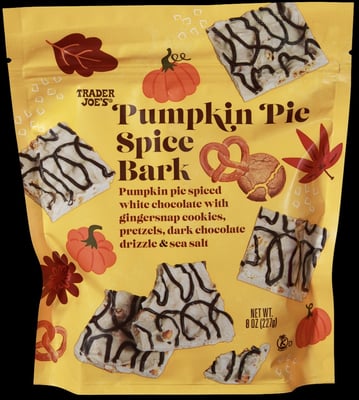 Trader Joe's Pumpkin Pie Spice Bark package