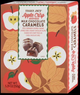 Trader Joe's Apple Crisp Milk Chocolate Caramels package