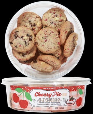 Trader Joe's Cherry Pie Flavored Cookies package