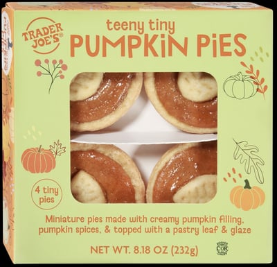 Trader Joe's Teeny Tiny Pumpkin Pies packaging