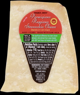 Trader Joe's Parmigiano Reggiano Stravecchio package