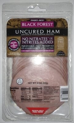 Trader Joe's Uncured Black Forest Ham packaging