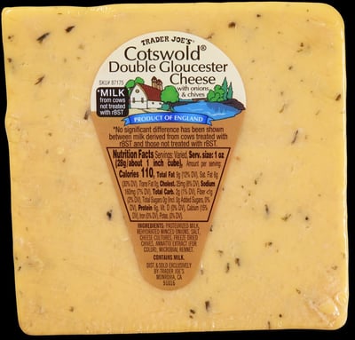 Trader Joe's Cotswold Double Gloucester Cheese packaging