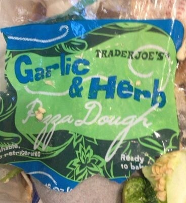 Trader Joe's Garlic & Herb Pizza Dough packaging
