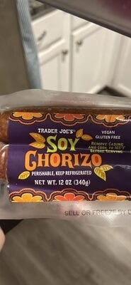 Trader Joe's Soy Chorizo packaging