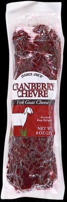 Trader Joe's Cranberry Chèvre Goat Cheese package