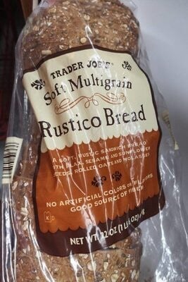 Trader Joe's Soft Multigrain Rustico Bread packaging