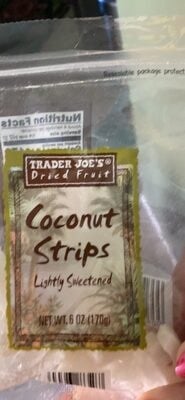 Trader Joe's Coconut Strips packaging