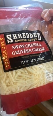 Trader Joe's Swiss Cheese & Gruyère packaging