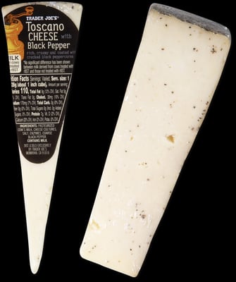 Trader Joe's Toscano Cheese With Black Pepper packaging