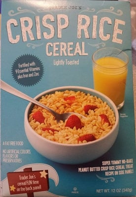 Trader Joe's Crisp Rice Cereal packaging