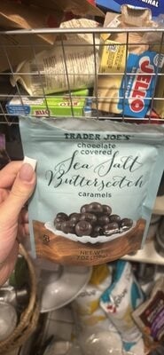 Trader Joe's Chocolate Covered Sea Salt Butterscotch Caramels packaging
