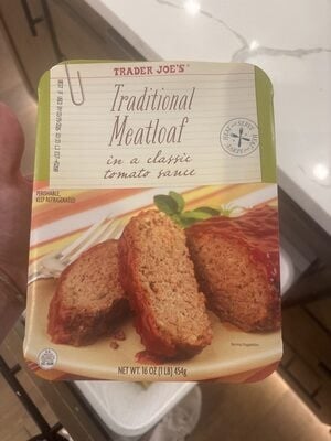Trader Joe's Traditional Meatloaf In A Classic Tomato Sauce packaging