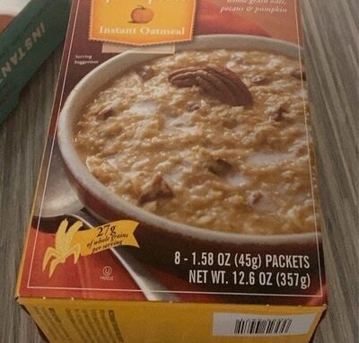 Trader Joe's Pecan Pumpkin Instant Oatmeal packaging