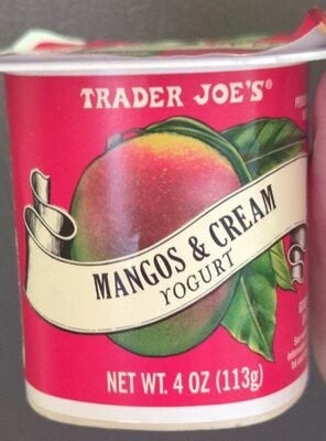 Trader Joe's Peaches & Cream Yogurt Cup packaging