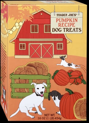 Trader Joe's Pumpkin Recipe Dog Treats package