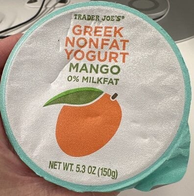 Trader Joe's Greek Nonfat Yogurt Mango packaging