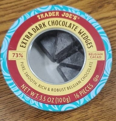 Trader Joe's Extra Dark Chocolate Wedges package
