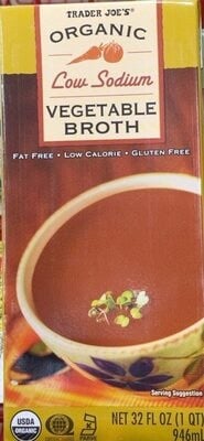 Trader Joe's Organic Low Sodium Vegetable Broth packaging