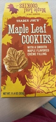 Trader Joe's Maple Leaf Cookies packaging