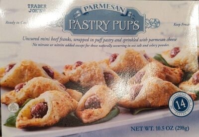 Trader Joe's Parmesan Pastry Pups packaging