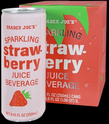 Trader Joe's Sparkling Strawberry Juice package